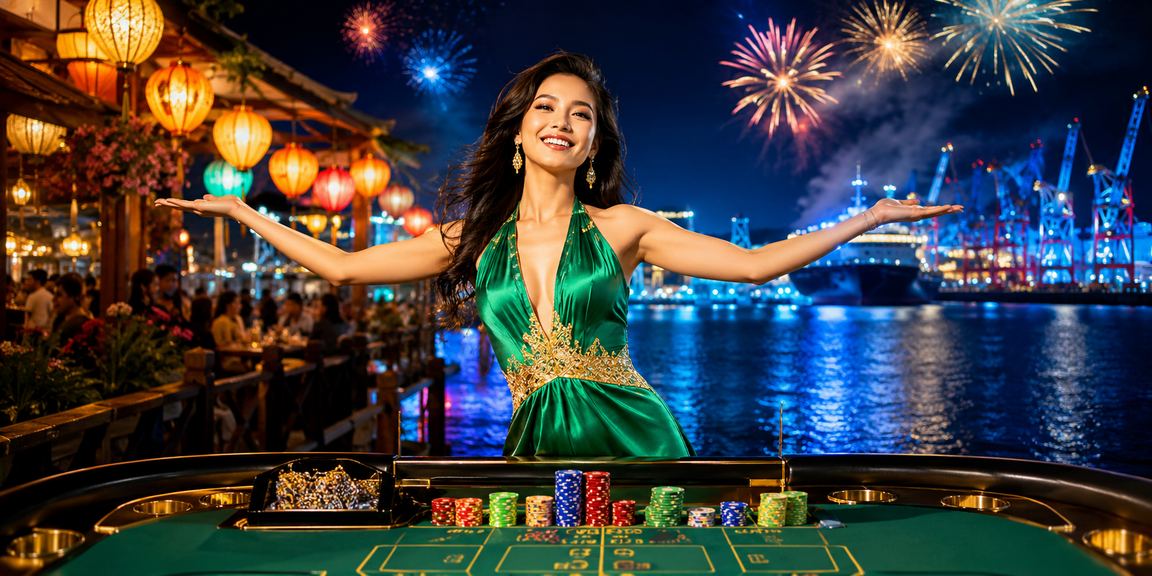 Người chơi baccarat tại chợ đêm Hải Phòng vào buổi tối